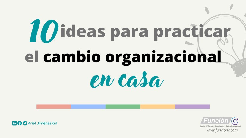 10 ideas para practicar el cambio organizacional en casa
