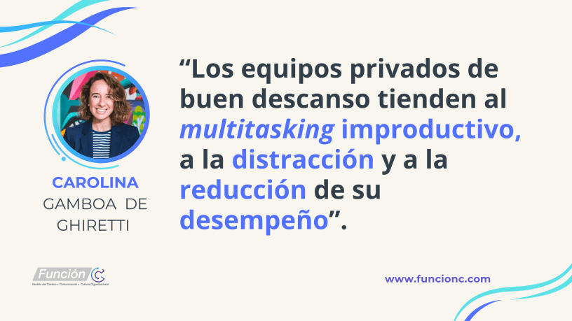 El cuidado del sueño y del descanso son claves para la productividad y bienestar en las organizaciones.